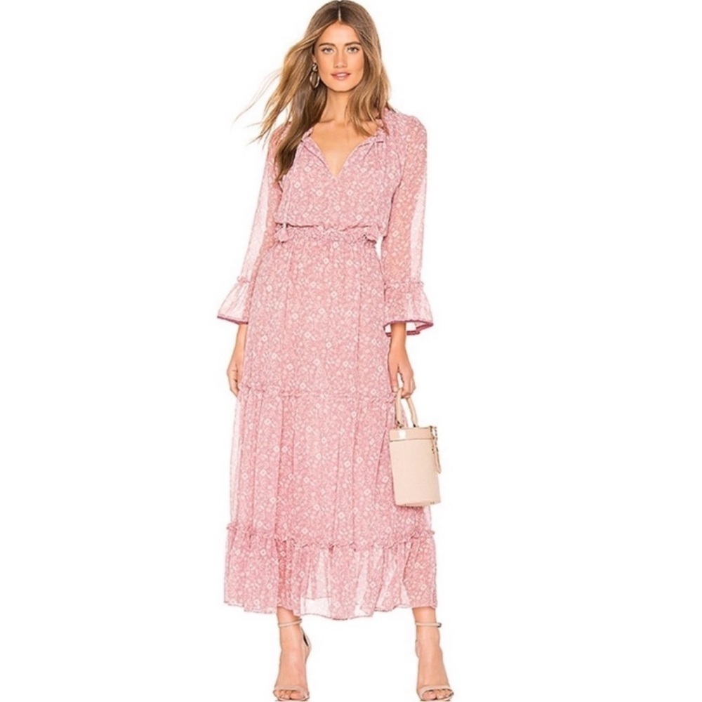 NWT MISA LOS Angeles Lucinda Dress in Pink Floral Boho Sz Small